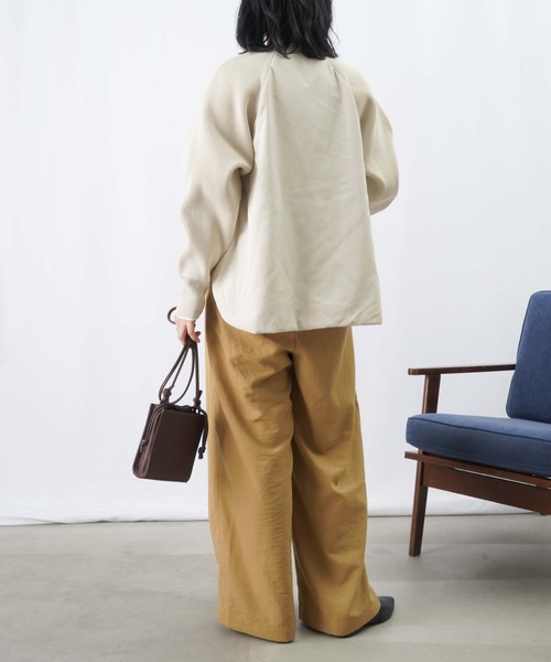 【セール】LC/LLL 中綿ニットブルゾン / 片畦ニット×中綿ドッキングブルゾン（ブルゾン）｜LUCA/LADY LUCK LUCA（ルカ/レディラックルカ）