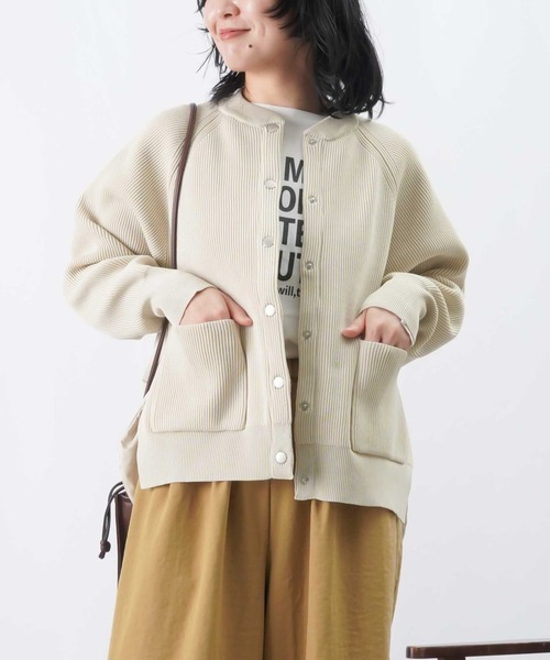 【セール】LC/LLL 中綿ニットブルゾン / 片畦ニット×中綿ドッキングブルゾン（ブルゾン）｜LUCA/LADY LUCK LUCA（ルカ/レディラックルカ）