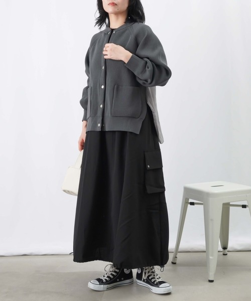 【セール】LC/LLL 中綿ニットブルゾン / 片畦ニット×中綿ドッキングブルゾン（ブルゾン）｜LUCA/LADY LUCK LUCA（ルカ/レディラックルカ）