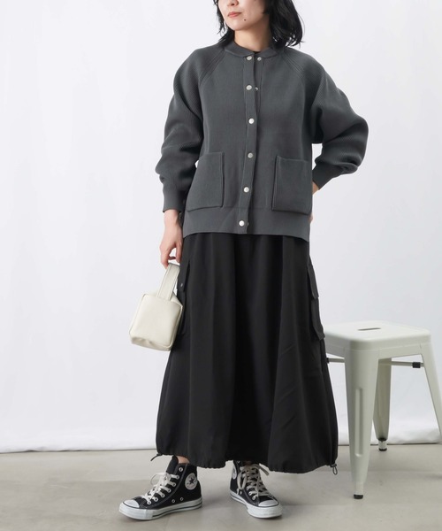 【セール】LC/LLL 中綿ニットブルゾン / 片畦ニット×中綿ドッキングブルゾン（ブルゾン）｜LUCA/LADY LUCK LUCA（ルカ/レディラックルカ）