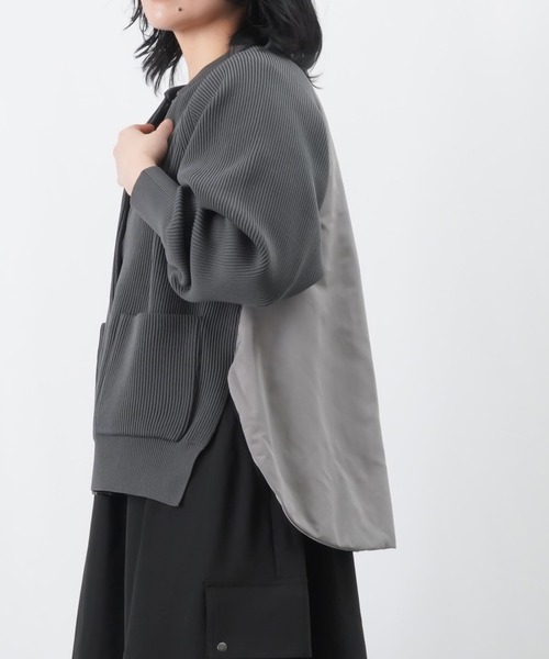 【セール】LC/LLL 中綿ニットブルゾン / 片畦ニット×中綿ドッキングブルゾン（ブルゾン）｜LUCA/LADY LUCK LUCA（ルカ/レディラックルカ）