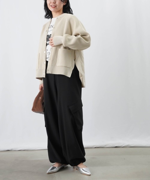 【セール】LC/LLL 中綿ニットブルゾン / 片畦ニット×中綿ドッキングブルゾン（ブルゾン）｜LUCA/LADY LUCK LUCA（ルカ/レディラックルカ）