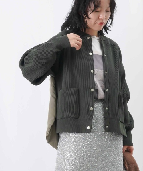 【セール】LC/LLL 中綿ニットブルゾン / 片畦ニット×中綿ドッキングブルゾン（ブルゾン）｜LUCA/LADY LUCK LUCA（ルカ/レディラックルカ）