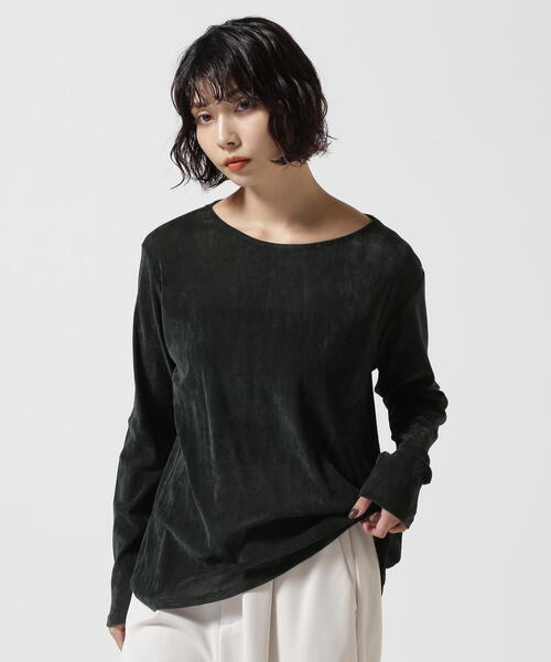 トップス manof TULLE FLOCKED TOPS セール】MANOF (マノフ) 別注TULLE FLOCKED TOPS(Tシャツ