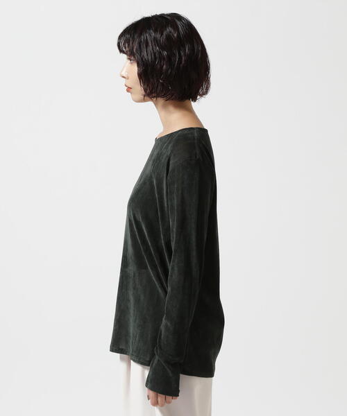 tシャツ MANOF (マノフ) 別注TULLE FLOCKED TOPS レディース MANOF tシャツ (マノフ) 別注TULLE FLOCKED TOPS レディース