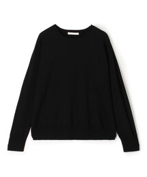 GALERIE VIE ブラック クルーネックセーター プレーンコットン クルーネックプルオーバー（ニット/セーター