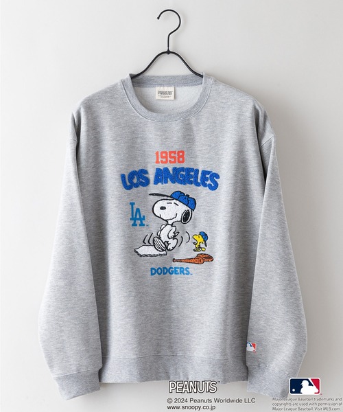 【PEANUTS×MLB】 裏起毛クルーネックスウェット レッドソックス m PEANUTS×MLB】オリジナルデザイン オリジナルデザイン 裏起毛