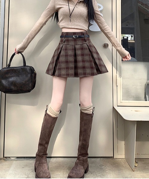 y2k セクシーダイナマイトロンドン チェック ミニスカート プリーツ Y2K風チェック柄ミニスカート プリーツ ハイウエスト スクール風