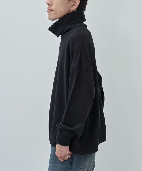 CRAFT STANDARD BOUTIQUE（クラフトスタンダードブティック）の「【ユニセックス】裏毛タートルスウェット（スウェット・レディース・ブラック/ホワイト系その他/カーキ・M/L/XL）」の10枚目の写真