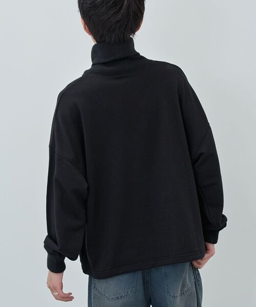 CRAFT STANDARD BOUTIQUE（クラフトスタンダードブティック）の「【ユニセックス】裏毛タートルスウェット（スウェット・レディース・ブラック/ホワイト系その他/カーキ・M/L/XL）」の11枚目の写真
