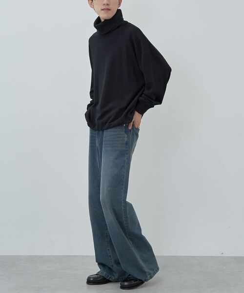 CRAFT STANDARD BOUTIQUE（クラフトスタンダードブティック）の「【ユニセックス】裏毛タートルスウェット（スウェット・レディース・ブラック/ホワイト系その他/カーキ・M/L/XL）」の12枚目の写真