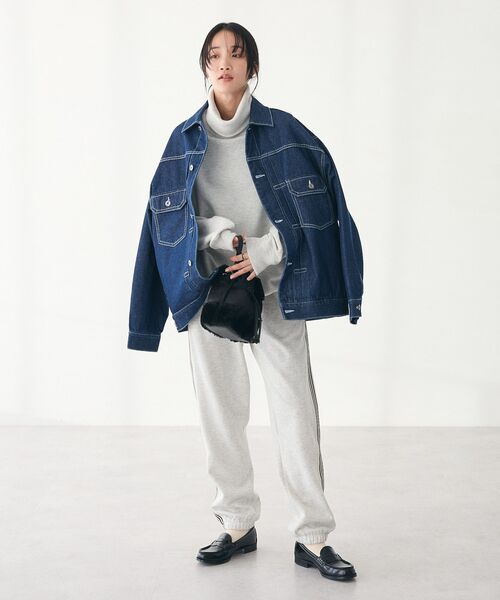 CRAFT STANDARD BOUTIQUE（クラフトスタンダードブティック）の「【ユニセックス】裏毛タートルスウェット（スウェット・レディース・ブラック/ホワイト系その他/カーキ・M/L/XL）」の18枚目の写真