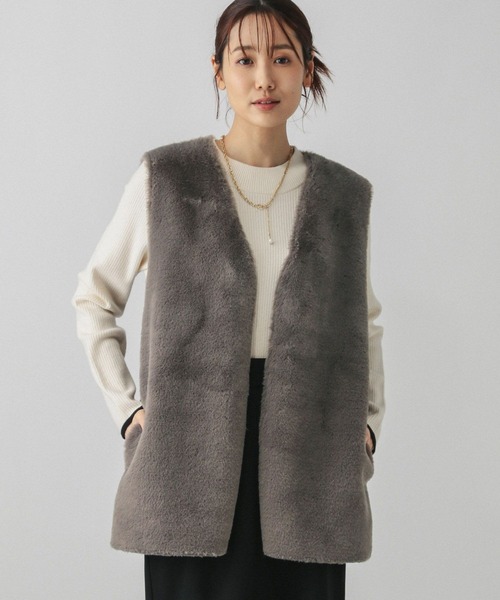 GLOBAL WORK（グローバルワーク）の「リバーシブルフェイクムートン