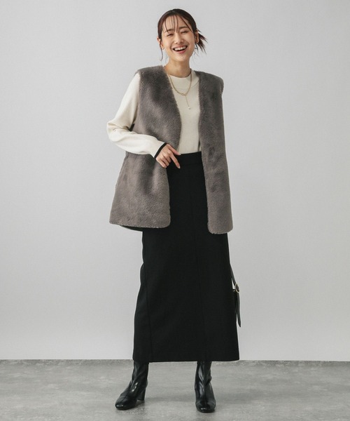 GLOBAL WORK（グローバルワーク）の「リバーシブルフェイクムートン