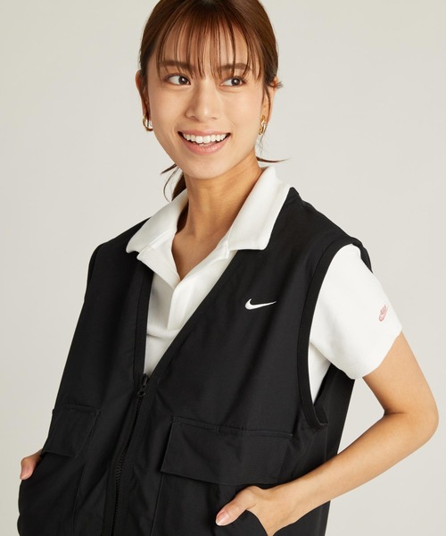 【新品未使用タグ付き】NIKE ルーズウーブンカーゴベスト　M ブラック 新品未使用タグ付き】NIKE ルーズウーブンカーゴベストM ブラック