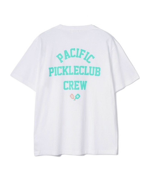 Pacific PICKLE CLUB(パシフィックピックルクラブ)の「PPC COLLEGE LOGO T-SHIRT(Tシャツ/カットソー・メンズ・ネイビー/ホワイト・S/M/L/XL)」の1枚目の写真