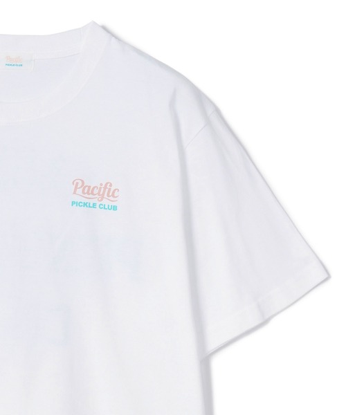 Pacific PICKLE CLUB(パシフィックピックルクラブ)の「PPC COLLEGE LOGO T-SHIRT(Tシャツ/カットソー・メンズ・ネイビー/ホワイト・S/M/L/XL)」の3枚目の写真