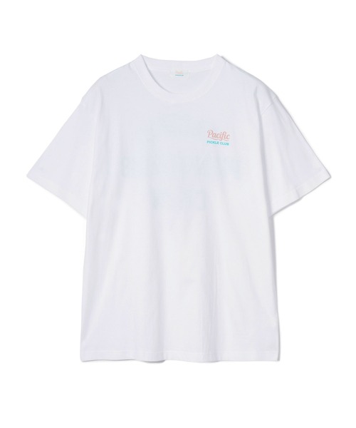 Pacific PICKLE CLUB(パシフィックピックルクラブ)の「PPC COLLEGE LOGO T-SHIRT(Tシャツ/カットソー・メンズ・ネイビー/ホワイト・S/M/L/XL)」の5枚目の写真