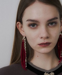 ベロアリボンピアス(HARE)