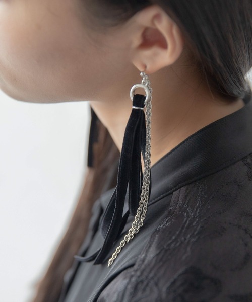 HARE（ハレ）の「ベロアリボンピアス(HARE)（ピアス（両耳用）・レディース・ブラック/レッド・FREE）」の18枚目の写真