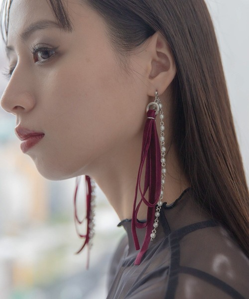 HARE(ハレ)の「ベロアリボンピアス(HARE)(ピアス(両耳用)・レディース・ブラック/レッド・FREE)」の21枚目の写真