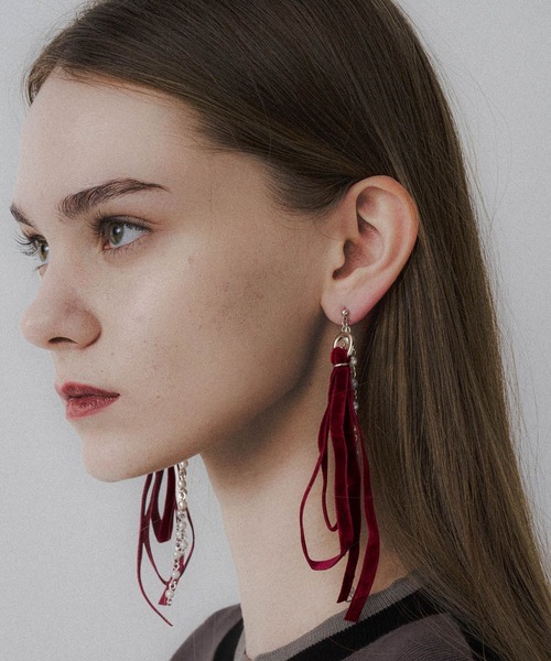 HARE(ハレ)の「ベロアリボンピアス(HARE)(ピアス(両耳用)・レディース・ブラック/レッド・FREE)」の18枚目の写真