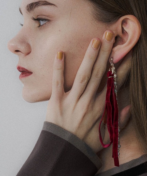 HARE(ハレ)の「ベロアリボンピアス(HARE)(ピアス(両耳用)・レディース・ブラック/レッド・FREE)」の19枚目の写真