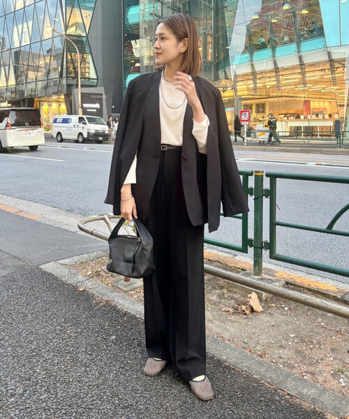 SHENERY（シーナリー）の「《2way仕様》2WAYジャケット（テーラードジャケット・レディース・ベージュ/ブラック・FREE）」の3枚目の写真