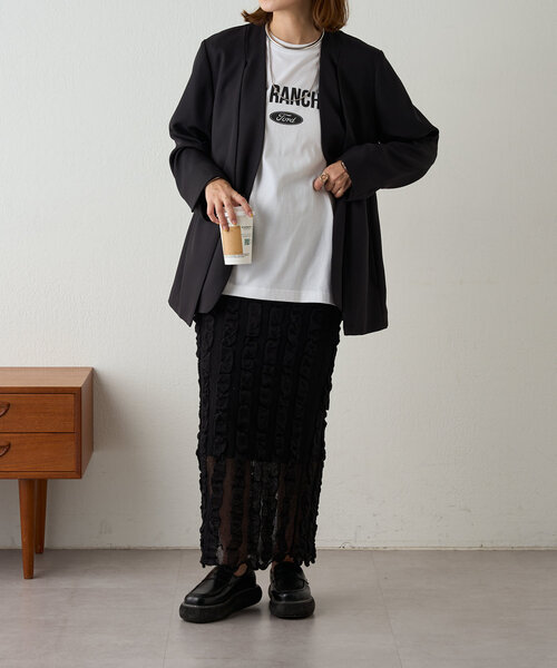 SHENERY（シーナリー）の「《2way仕様》2WAYジャケット（テーラードジャケット・レディース・ベージュ/ブラック・FREE）」の8枚目の写真