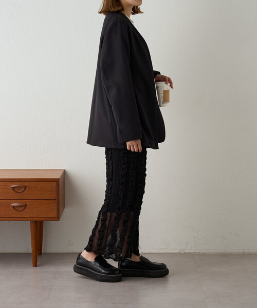 SHENERY（シーナリー）の「《2way仕様》2WAYジャケット（テーラードジャケット・レディース・ベージュ/ブラック・FREE）」の11枚目の写真