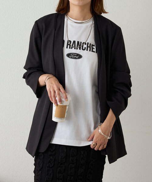 SHENERY（シーナリー）の「《2way仕様》2WAYジャケット（テーラードジャケット・レディース・ベージュ/ブラック・FREE）」の17枚目の写真