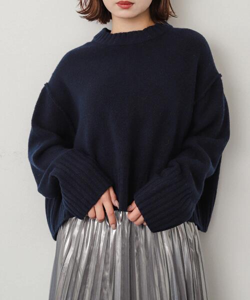 セール】ワイドリブクルーネックセーター（ニット/セーター）｜SENSE