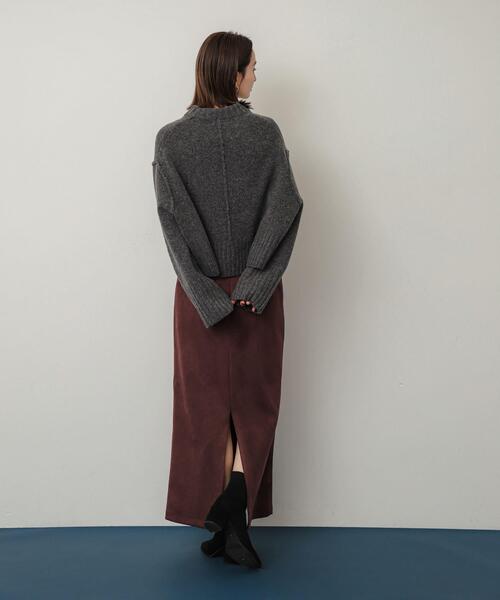 SENSE OF PLACE by URBAN RESEARCH（センスオブプレイスバイアーバンリサーチ）の「ワイドリブクルーネックセーター（ニット/セーター・レディース・チャコールグレー/ネイビー/ライトブルー/ピンク/イエロー/アイボリー・ONE）」の20枚目の写真