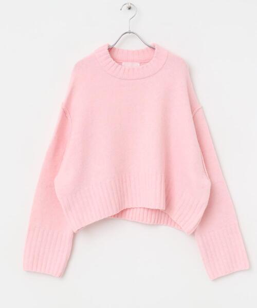 SENSE OF PLACE by URBAN RESEARCH（センスオブプレイスバイアーバンリサーチ）の「ワイドリブクルーネックセーター（ニット/セーター・レディース・チャコールグレー/ネイビー/ライトブルー/ピンク/イエロー/アイボリー・ONE）」の7枚目の写真