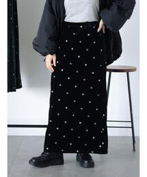 ehka sopo | ◎ベロア刺繍スカート(スカート)