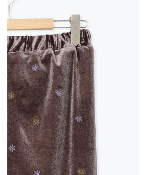 ehka sopo(エヘカソポ)の「◎ベロア刺繍スカート(スカート・レディース・グリーン/ブラック/チャコールグレー・F)」の9枚目の写真