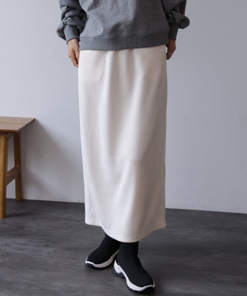 Bou Jeloud（ブージュルード）の「カットコールタイトスカート（スカート・レディース・イエロー/ブラウン/グリーン/オフホワイト・FREE）」の6枚目の写真