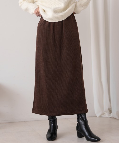 Bou Jeloud（ブージュルード）の「カットコールタイトスカート（スカート・レディース・イエロー/ブラウン/グリーン/オフホワイト・FREE）」の19枚目の写真