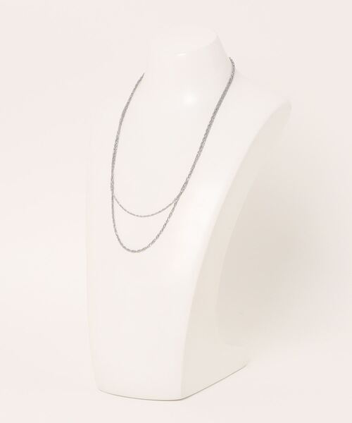 ORLEAN（オルレアン）の「金属アレルギー対応 スクリューチェーン２連ネックレス サージカルステンレス（ネックレス・レディース・シルバー/ゴールド・フリー）」の16枚目の写真