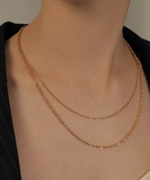 ORLEAN | 金属アレルギー対応 スクリューチェーン２連ネックレス サージカルステンレス(ネックレス)