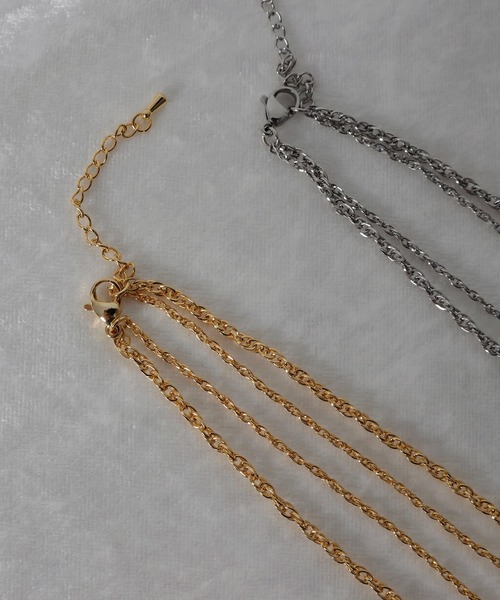 ORLEAN（オルレアン）の「金属アレルギー対応 スクリューチェーン２連ネックレス サージカルステンレス（ネックレス・レディース・シルバー/ゴールド・フリー）」の15枚目の写真