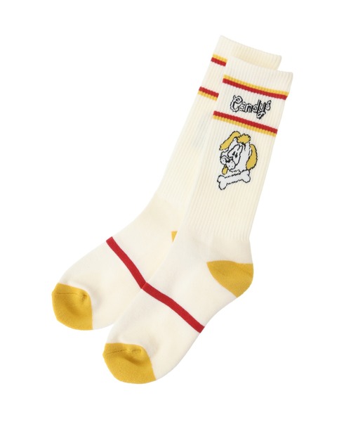 Candy Stripper（キャンディストリッパー）の「CANDYS PUPPY RIB ソックス（ソックス/靴下・レディース・ホワイト×ブルー/ブラック/ホワイト×イエロー・FREE）」の4枚目の写真