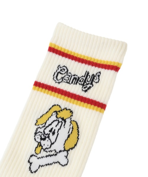 Candy Stripper（キャンディストリッパー）の「CANDYS PUPPY RIB ソックス（ソックス/靴下・レディース・ホワイト×ブルー/ブラック/ホワイト×イエロー・FREE）」の5枚目の写真