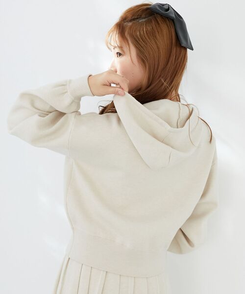 MAJESTIC LEGON(マジェスティックレゴン)の「レースリボンWジップニットパーカー(ニット/セーター・レディース・ブラック/グレー/アイボリー・MEDIUM)」の15枚目の写真