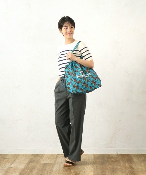 and it_（アンドイット）の「ラタプリントトート（トートバッグ・レディース・ブラック/ブルーグリーン/ブルー/グリーン系1/イエロー/オレンジ/ネイビー/ブラウン/ピンク/レッド系その他/グリーン系2/ベージュ・FREE）」の14枚目の写真