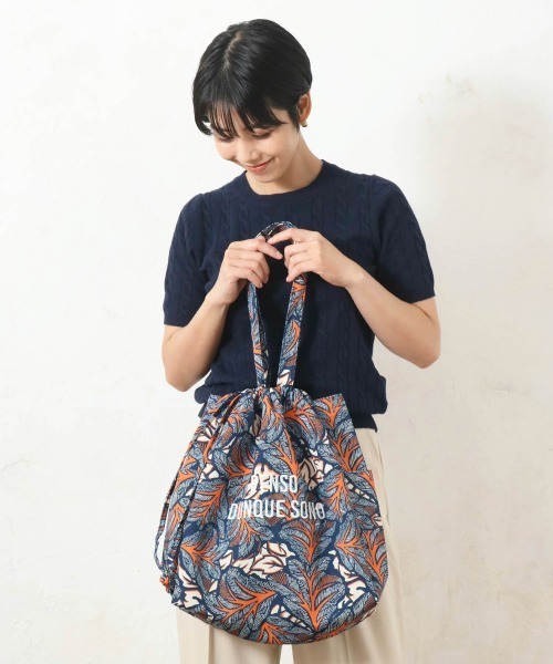 and it_（アンドイット）の「ラタプリントトート（トートバッグ・レディース・ブラック/ブルーグリーン/ブルー/グリーン系1/イエロー/オレンジ/ネイビー/ブラウン/ピンク/レッド系その他/グリーン系2/ベージュ・FREE）」の18枚目の写真