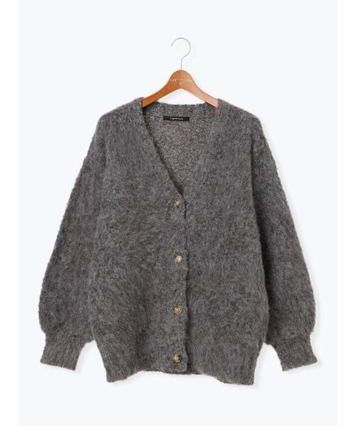 Lugnoncure（ルノンキュール）の「起毛Vネックカーディガン（カーディガン/ボレロ・レディース・ブルー/チャコールグレー/カーキ/シルバーグレー・F）」の17枚目の写真