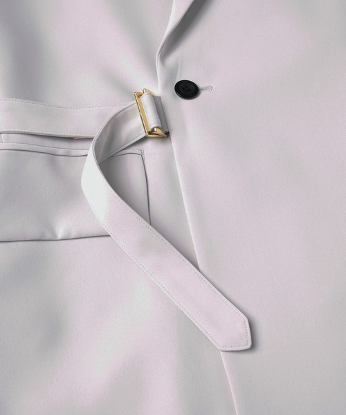 Double Satin Tailored Tie Locken Jacket