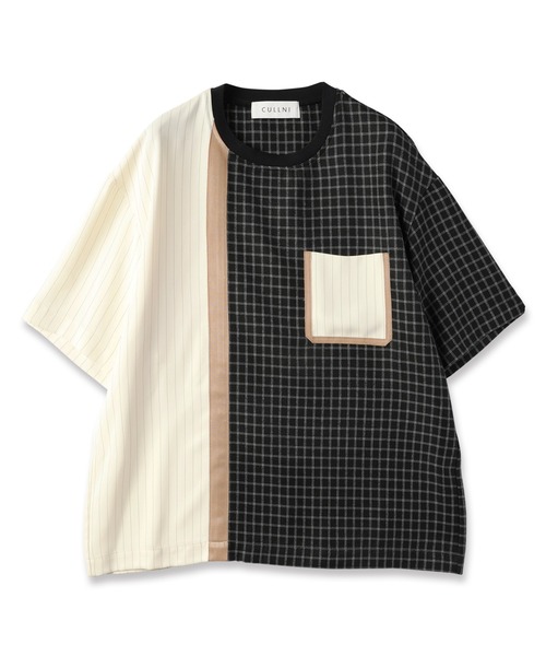 ✨希少✨美品✨CULLNI クルニ 配色ドルマンニット トップス 1 セール】Check Bi Color Pullover（その他トップス）｜CULLNI