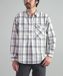 OMNIGOD | [OMNIGOD mens / オムニゴッド] 綿麻チェック アーミープルオーバーシャツ(シャツ/ブラウス)